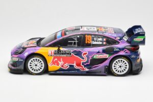 Ford Puma Rally1 #19 S. Loeb / I. Galmiche Rally Monte Carlo Winner 2022 IXO 1:18 18RMC110 Kov – obrázek 3 z 6
