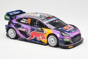 Ford Puma Rally1 #19 S. Loeb / I. Galmiche Rally Monte Carlo Winner 2022 IXO 1:18 18RMC110 Kov – obrázek 4 z 6