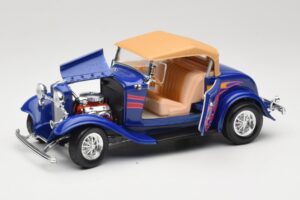 Ford Roadster Street Rod Modrý with Fire Road Signature 1:18 92249 Kov – obrázek 2 z 8