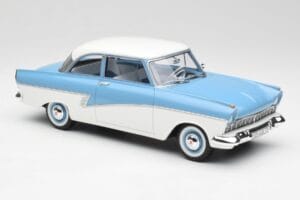 Ford Taunus 17M P2 Světle Modrý & Bílý BoS Models 1:18 BOS019 Kov – obrázek 4 z 6