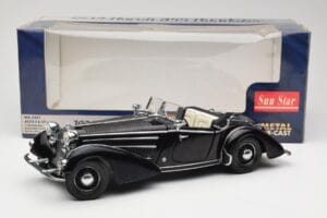 Horch 855 Roadster Černý Sun Star 1:18 2401 Kov – obrázek 8 z 8