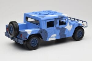 Hummer H1 Humvee Modrý & Bílý Motormax 1:18 73157 Kov – obrázek 3 z 8