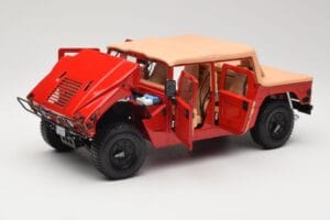 Hummer H1 Soft Top Červený Exoto 1:18 01805 Kov – obrázek 2 z 8