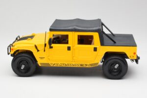 Hummer H1 Soft Top Žlutý Maisto 1:18 56041 Kov – obrázek 4 z 8