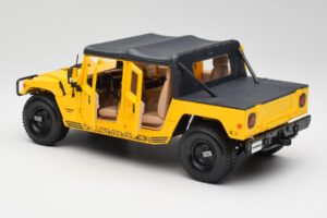Hummer H1 Soft Top Žlutý Maisto 1:18 56041 Kov – obrázek 5 z 8