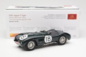 Jaguar C-Type #18 T. Rolt / D. Hamilton 24 Hours of Le Mans Winner 1953 CMC 1:18 M-195 Kov – obrázek 6 z 6