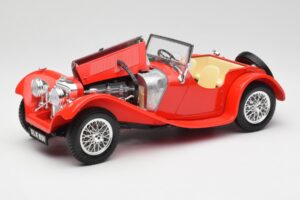 Jaguar SS 100 Červený Bburago 1:18 3006-M1 Kov – obrázek 2 z 8