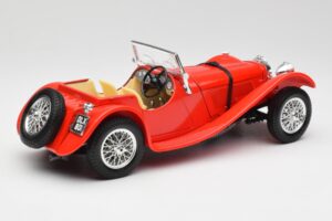 Jaguar SS 100 Červený Bburago 1:18 3006-M1 Kov – obrázek 3 z 8