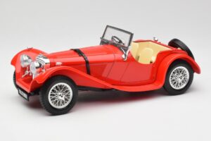 Jaguar SS 100 Červený Bburago 1:18 3006-M1 Kov