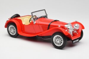 Jaguar SS 100 Červený Bburago 1:18 3006-M1 Kov – obrázek 6 z 8
