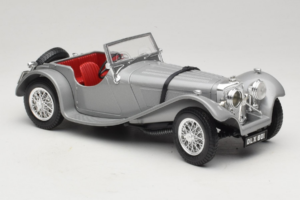 Jaguar SS100 Stříbrný Bburago 1:18 3006-M2 Kov – obrázek 4 z 6