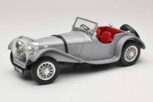 Jaguar SS100 Stříbrný Bburago 1:18 3006-M2 Kov