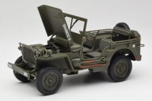 Jeep Willys Vojenský Zelený Gate 1:18 1061 Kov – obrázek 2 z 8
