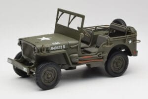 Jeep Willys Vojenský Zelený Gate 1:18 1061 Kov