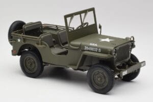 Jeep Willys Vojenský Zelený Gate 1:18 1061 Kov – obrázek 6 z 8