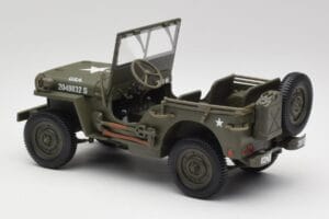 Jeep Willys Vojenský Zelený Gate 1:18 1061 Kov – obrázek 7 z 8