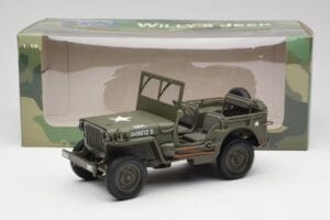 Jeep Willys Vojenský Zelený Gate 1:18 1061 Kov – obrázek 8 z 8