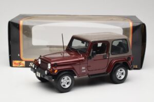 Jeep Wrangler TJ Sahara Červený Maisto 1:18 31662 Kov – obrázek 8 z 8