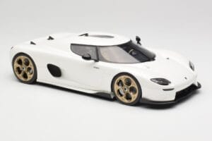 Koenigsegg CC850 Crystal White GT Spirit 1:18 GT903 Pryskyřice – obrázek 4 z 6