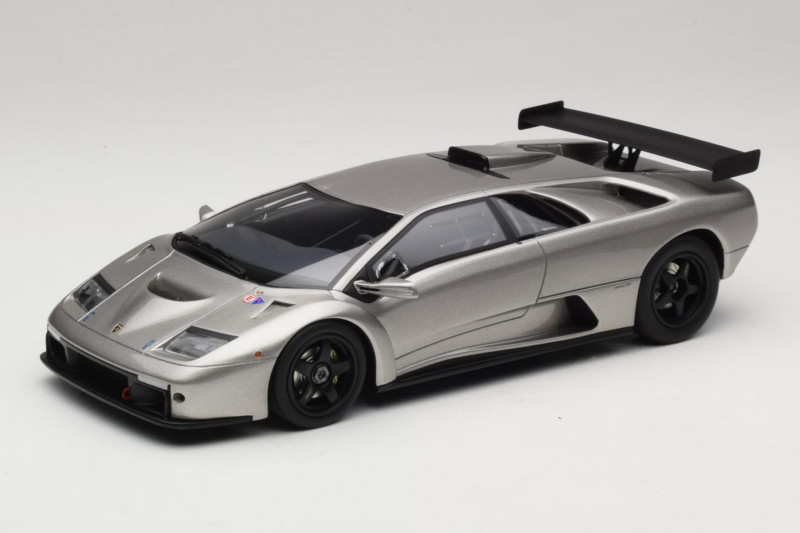 Lamborghini Diablo GT-R Stříbrný Kyosho 1:18 KSR18509S Pryskyřice