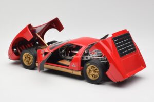 Lamborghini Miura Červený Anson 1:18 30302 Kov – obrázek 5 z 8