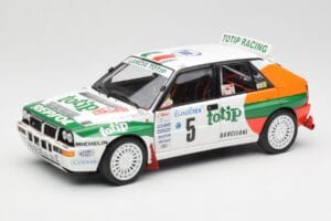 Lancia Delta HF Integrale Evo II Totip #5 A. Aghini / S. Farnocchia Rally Monte Carlo 1993 Kyosho 1:18 08348F Kov