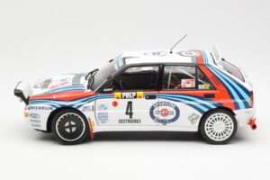Lancia Delta HF Integrale Evo Martini #4 D. Auriol / B. Occelli Winner Rally Monte Carlo 1992 Kyosho 1:18 08348A Kov – obrázek 4 z 8
