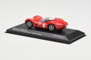 Maserati Tipo 61 #6 R. Penske SCCA National Race Meadowdale 1961 Minichamps 1:43 400611206 Kov – obrázek 3 z 4