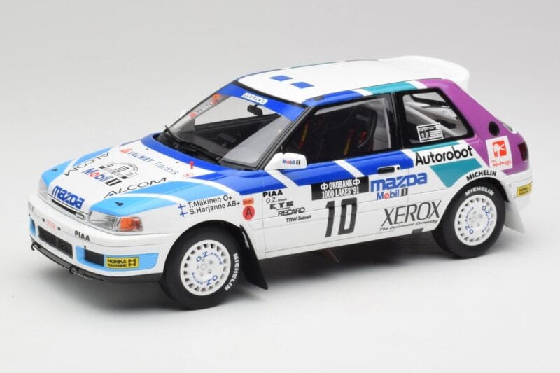Mazda 323 GTX #10 T. Makinen / S. Harjanne 1000 Lakes Rally 1991 Otto 1:18 OT1099 Pryskyřice