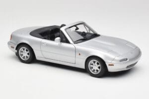 Mazda MX-5 Miata NA Highlight Stříbrný Gate 1:18 1015 Kov – obrázek 6 z 8