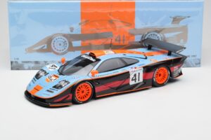 McLaren F1 GTR Gulf #41 P. Gounon / S. Oloffson 24 Hours of Le Mans 1997 Minichamps 1:18 530133741 Kov – obrázek 8 z 8