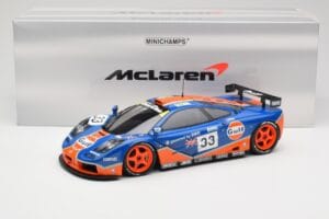 McLaren F1 GTR Gulf Racing #33 S. Bellm / A. Weaver / J. Lehto 24 Hours of Le Mans 1996 Minichamps 1:18 530133633 Kov – obrázek 8 z 8