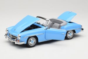 Mercedes 190 SL W121 Světle Modrý Norev 1:18 183400 Kov – obrázek 2 z 8