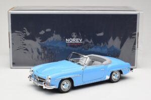 Mercedes 190 SL W121 Světle Modrý Norev 1:18 183400 Kov – obrázek 8 z 8