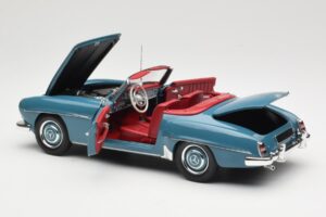 Mercedes 190 SL W121 Modrý Minichamps 1:18 103037033 Kov – obrázek 5 z 8