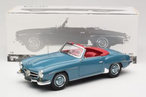 Mercedes 190 SL W121 Modrý Minichamps 1:18 103037033 Kov – obrázek 8 z 8