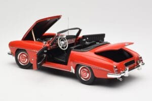 Mercedes 190 SL W121 Guards Red Minichamps 1:18 100037032 Kov – obrázek 5 z 8