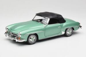 Mercedes 190 SL W121 Světle Zelený Metallic Norev 1:18 183401 Kov – obrázek 3 z 9