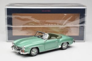 Mercedes 190 SL W121 Světle Zelený Metallic Norev 1:18 183401 Kov – obrázek 9 z 9