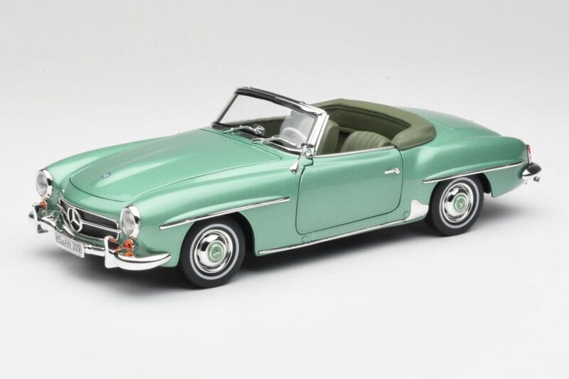 Mercedes 190 SL W121 Světle Zelený Metallic Norev 1:18 183401 Kov