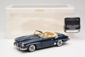 Mercedes 190 SL W121 Middle Blue Norev 1:18 183403 Kov – obrázek 8 z 8