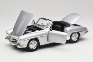 Mercedes 190 SL W121 Stříbrná Šedá Minichamps 1:18 100037031 Kov – obrázek 2 z 8