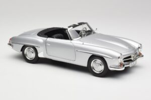 Mercedes 190 SL W121 Stříbrná Šedá Minichamps 1:18 100037031 Kov – obrázek 6 z 8