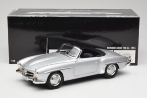 Mercedes 190 SL W121 Stříbrná Šedá Minichamps 1:18 100037031 Kov – obrázek 8 z 8