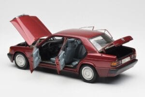 Mercedes 190E W201 2.0 Červený Dealer Edition AUTOart 1:18 B66040383 Kov – obrázek 5 z 8