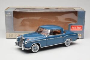 Mercedes 220 SE W128 Modrý Sun Star 1:18 3561 Kov – obrázek 8 z 8
