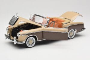 Mercedes 220 SE W128 Kabriolet Bronzová Červená Sun Star 1:18 3572 Kov – obrázek 2 z 8