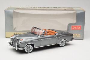 Mercedes 220 SE W128 Kabriolet Grey Metallic Sun Star 1:18 3352-M1 Kov – obrázek 8 z 8