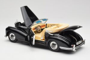 Mercedes 300 S W188 Kabriolet Černý Tchibo 1:18 36782 Kov – obrázek 5 z 8