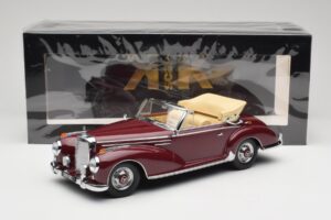 Mercedes 300 SC W188 Kabriolet Tmavě Červený KK-Scale 1:18 KKDC180942 Kov – obrázek 6 z 6